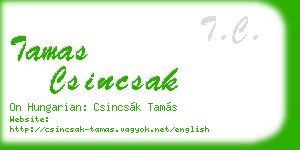 tamas csincsak business card
